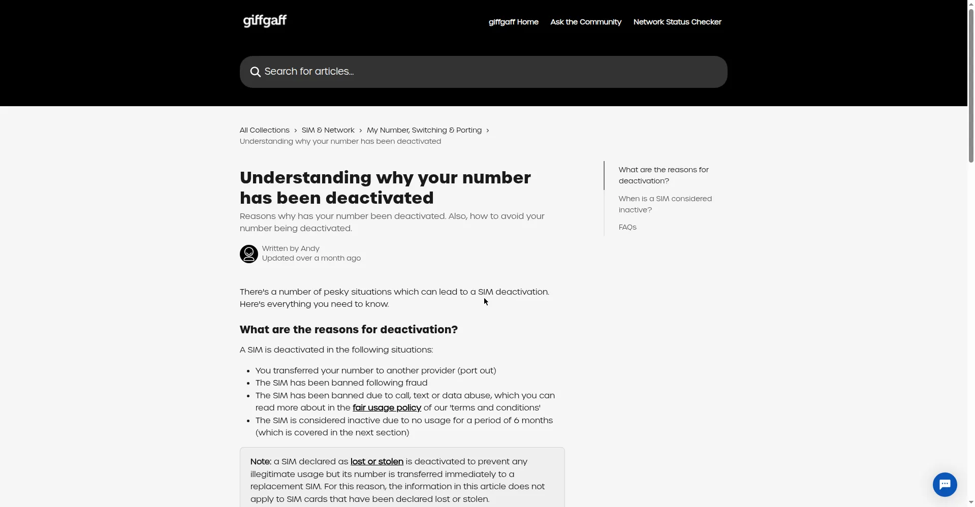 giffgaff 号码停用规则：6 个月无使用即回收