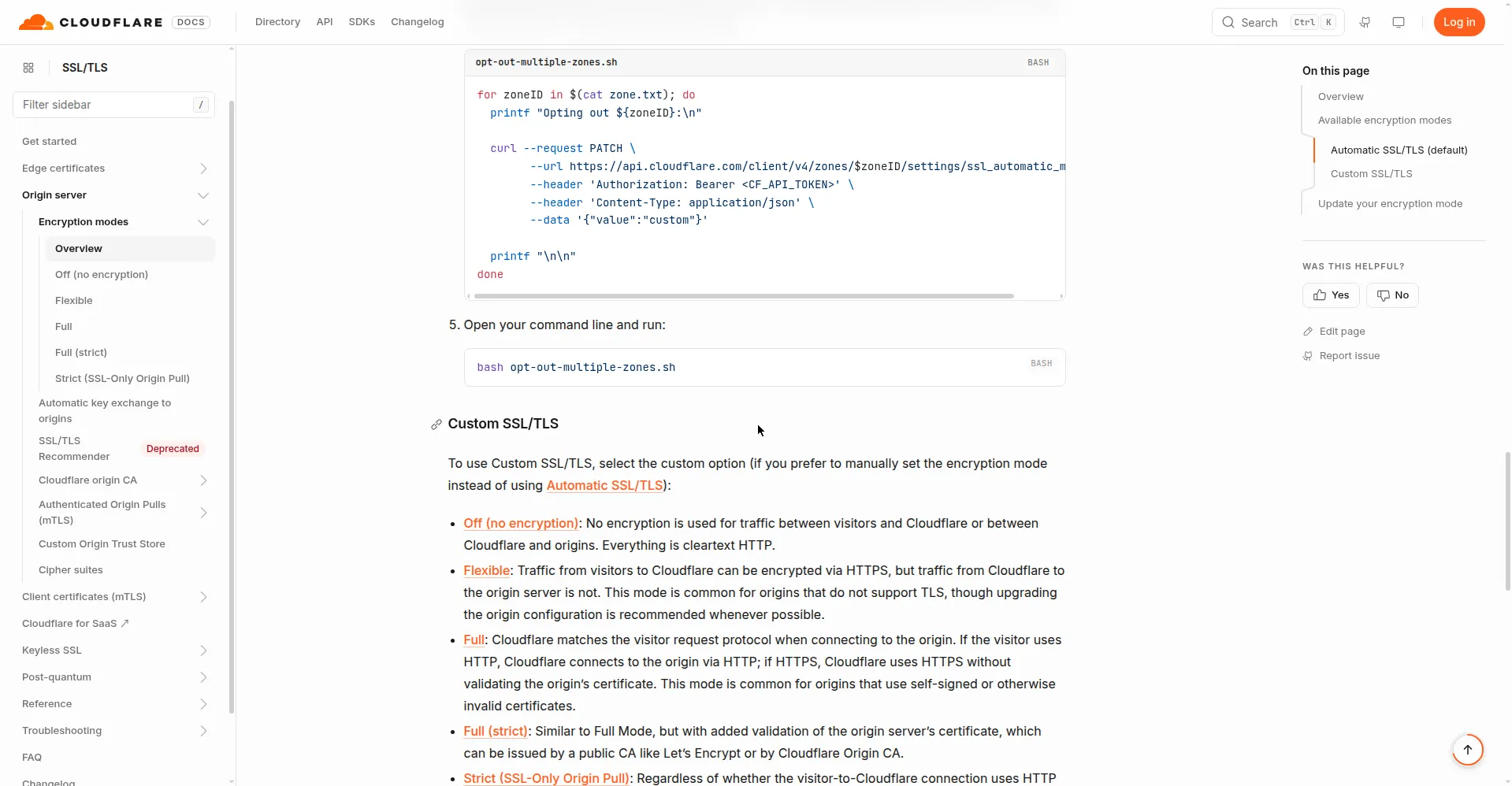 Cloudflare SSL 加密模式官方文档