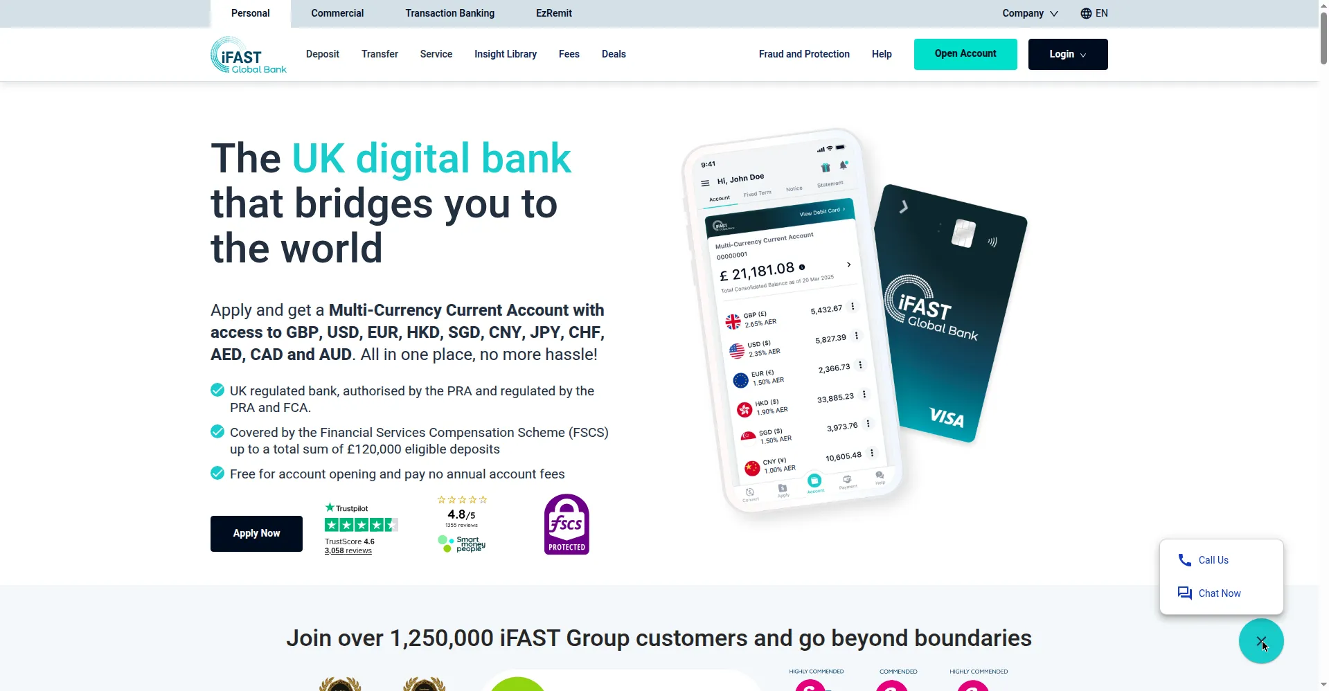 iFAST Global Bank 官网首页