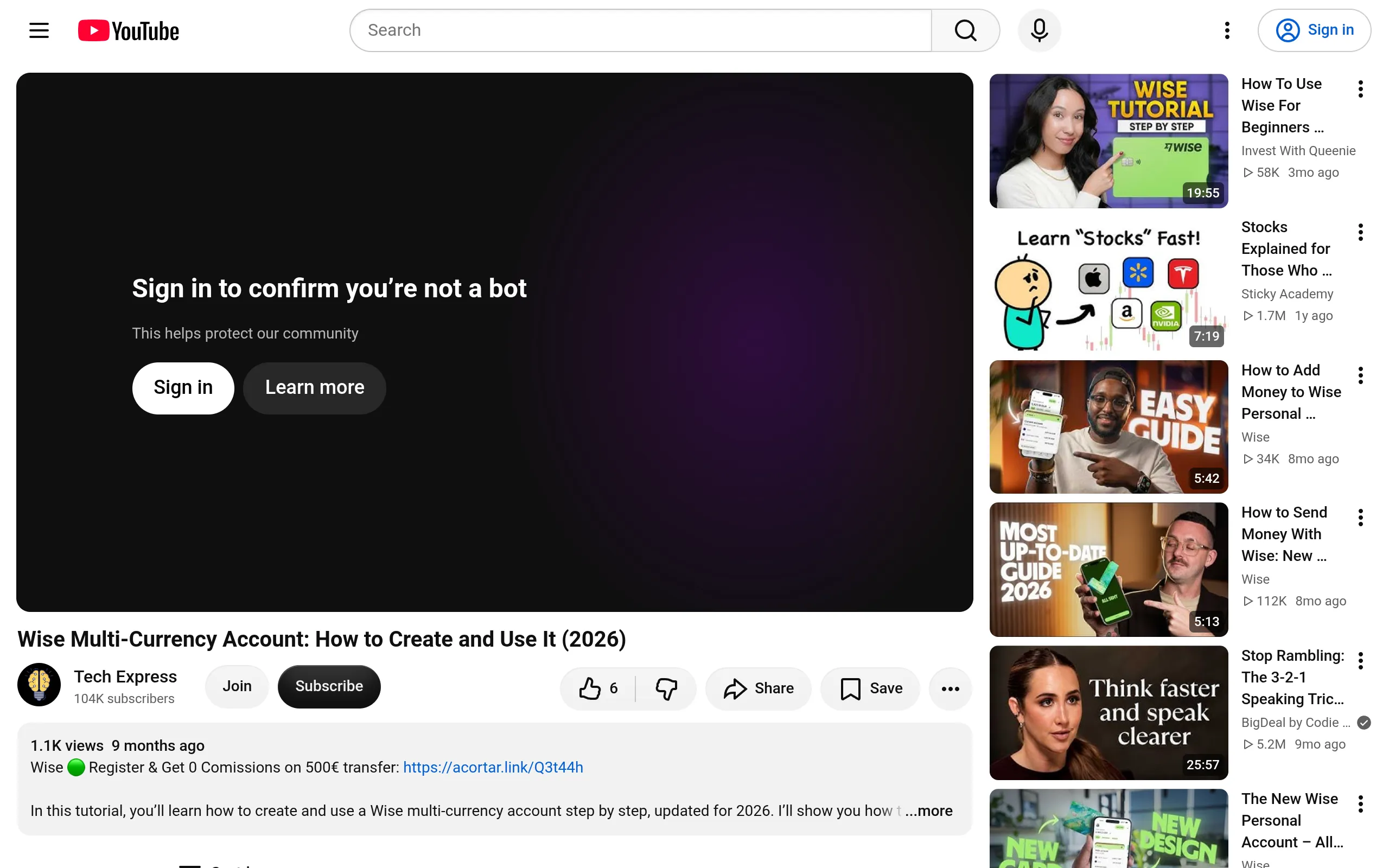 2026 Wise signup video walkthrough: ID + selfie verification flow