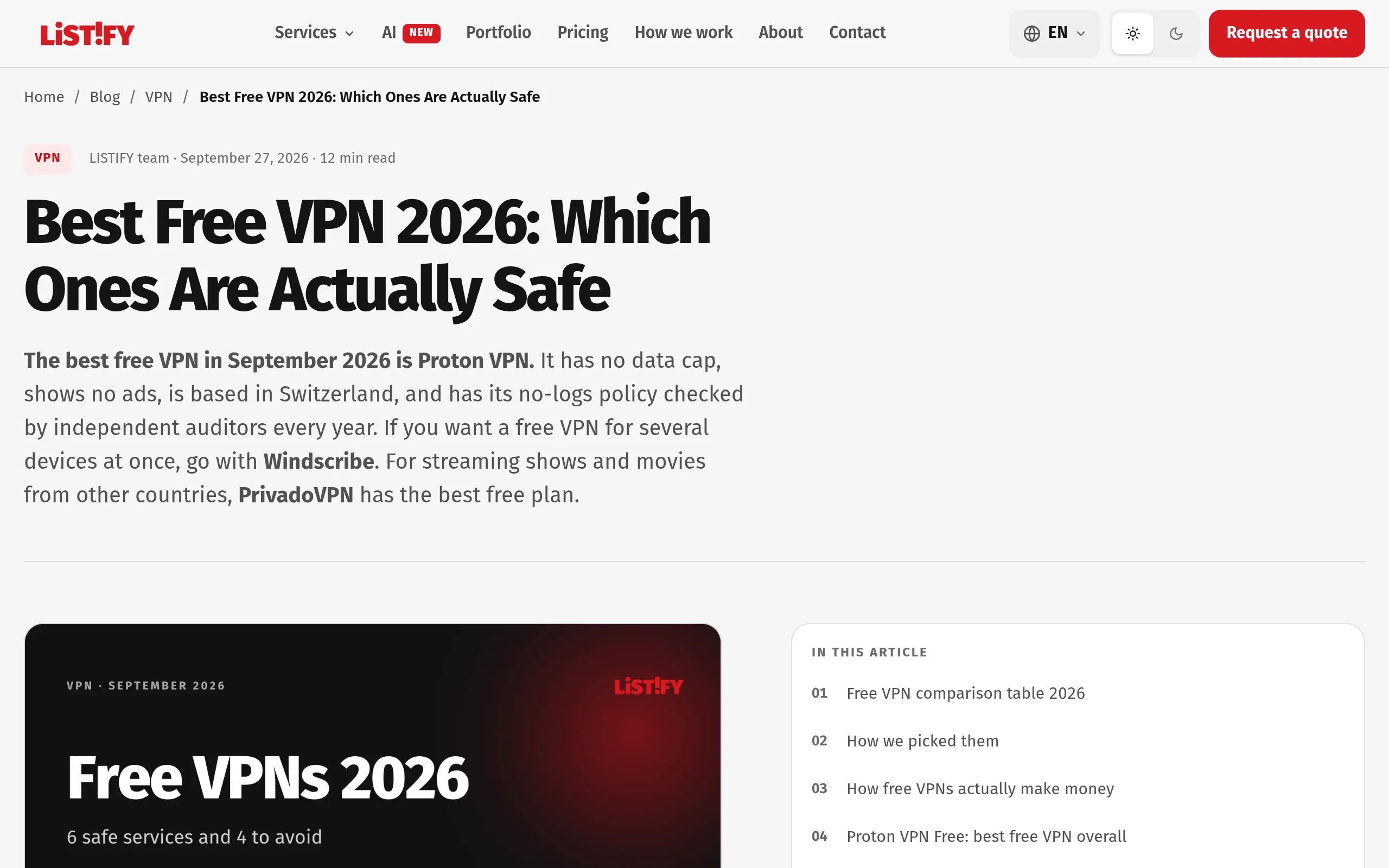 5 Genuinely Free VPNs in 2026, Tested Side by Side: Which One Fits You